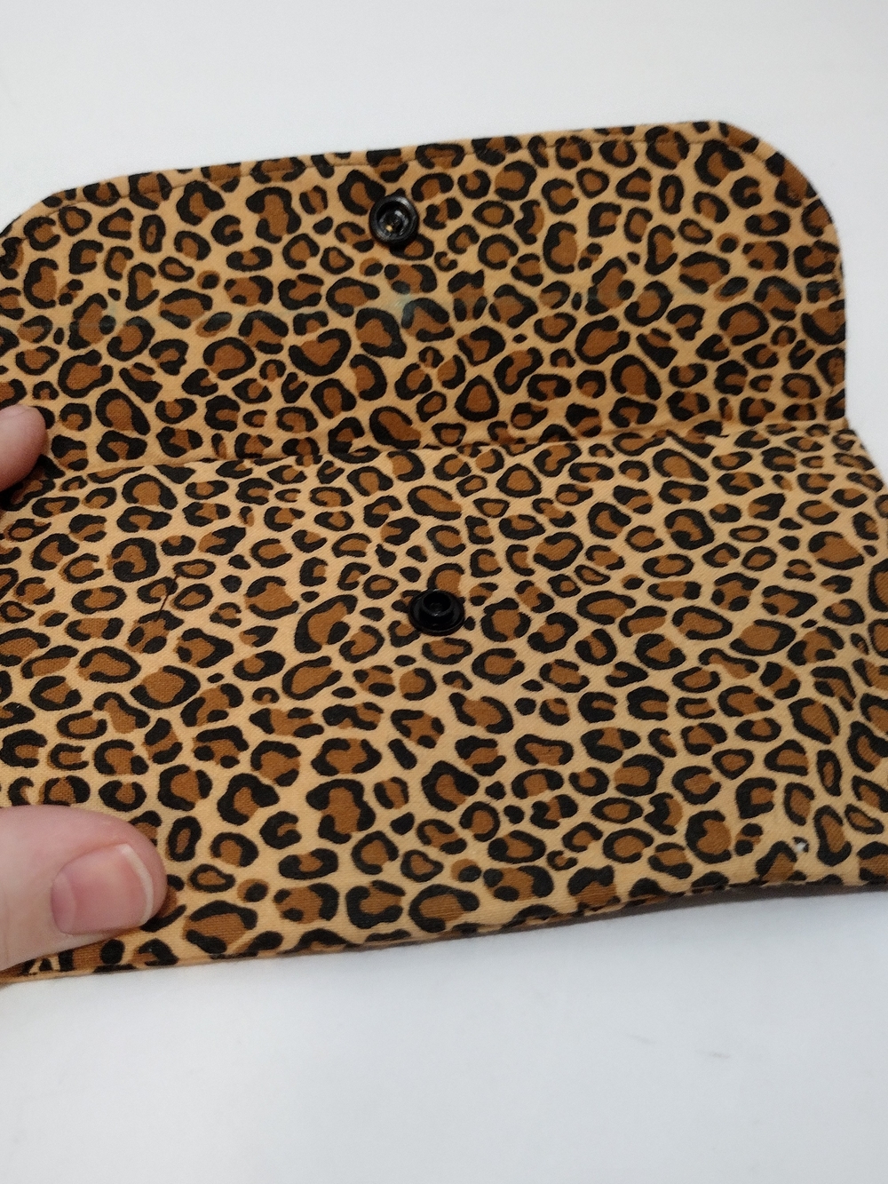 Handmade Leopard Print Fabric Pouch Set – 4 Pieces, Snap Closures - Picture 14 of 15